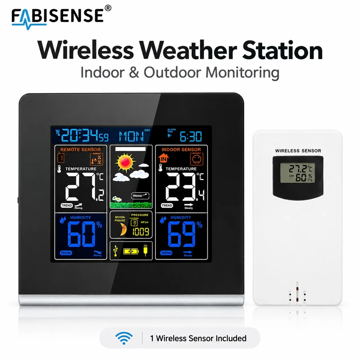 Wholesale Wireless Digital Weather Station with Automatic Forecast and Indoor-Outdoor Hygrometer Thermometer