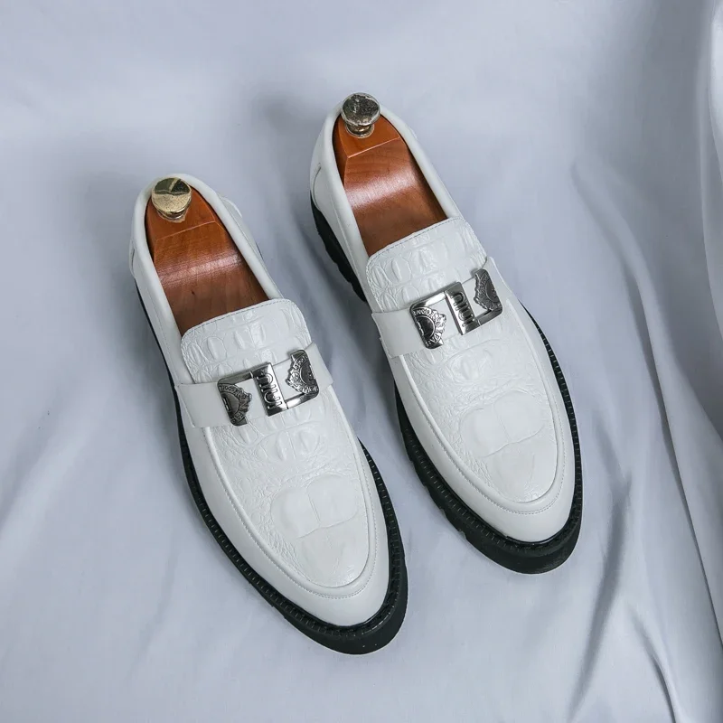 S4b5345cb91eb4e20ab398458f1fca05f4 Stylish VIPOL White Loafers for Men Slip-On Dress Shoes for Parties