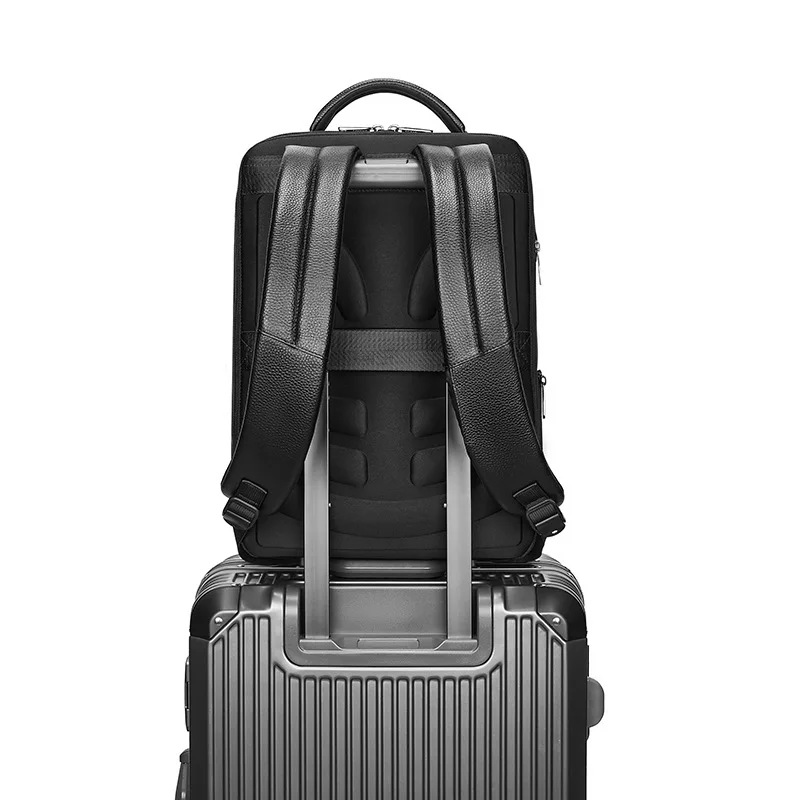 The New Fashion Multifunction Travel Bag Backpack Laptop Cowhide Leisure Genuine Leather Travel Bag Famous Luxury Brand Backpack 2