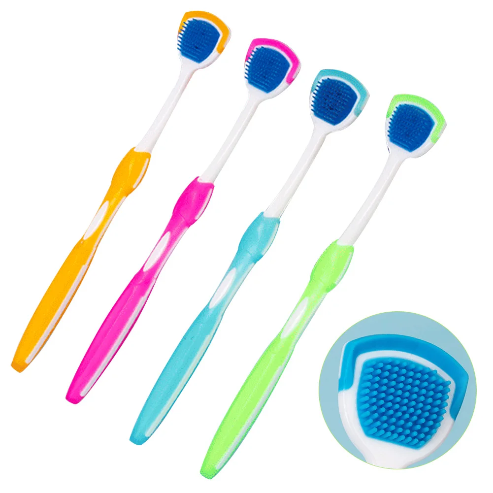 1PC Adult Silicone Tongue Scraper Tongue Cleaner Remove Halitosis