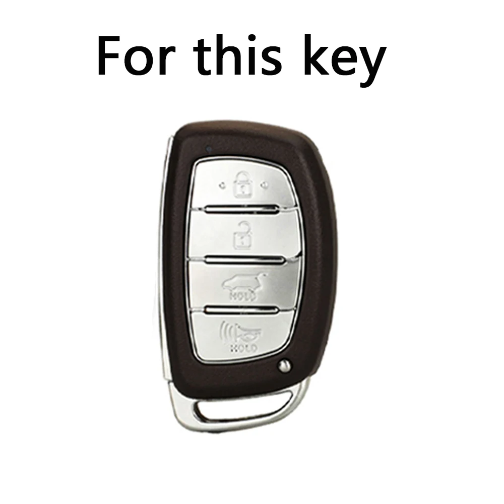 Fashion TPU Car Key Cover Keychain for Hyundai Ix35 Ix45 I10 I30 I40 Tucson Santa Fe Rena Sonata Elantra Creta 4 Button Key Case key case,key case cover,car key shell