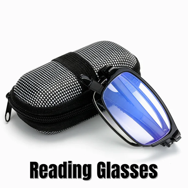 Trend Klappbare Lesebrille mit Box Männer Frauen Tragbare TR-Brille Ruhlgläser Unisex Dioptrienbrille +1,0 bis +4,0