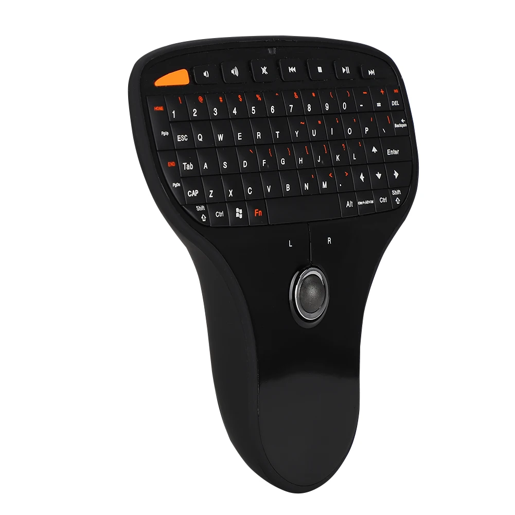 Wireless Keyboard Trackball Keyboard N5901 QWERTY Keyboard Trackball 2.4G Wireless Mini USB MultiMedia Keyboard for TV Computer - 2