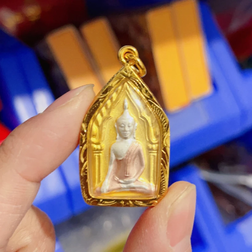 

2023 Thailand temple Success Buddha Gods Amulet bring GOOD LUCK Business Prosperous Effective protection Buddha card Pendant