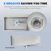 ROVATE 23×18 Inch Drop In Kitchen Sink Topmount Small Wet Bar Prep Sink 304 Stainless Steel 9 Inch Deep Single Bowl Sink Brushed 5