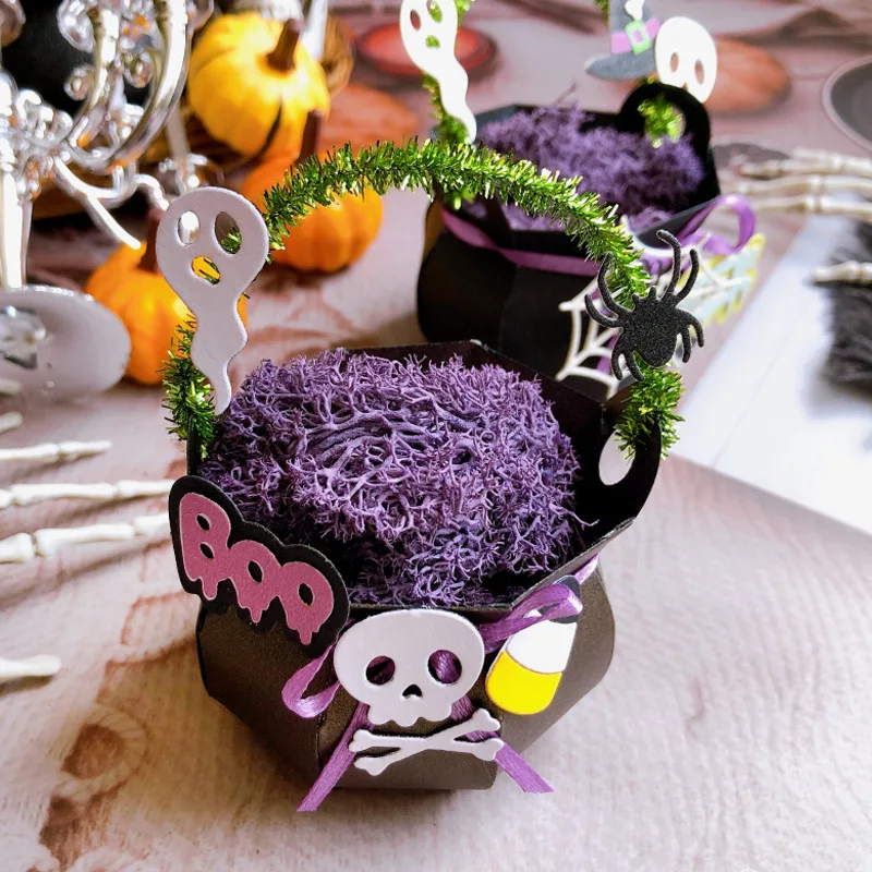 KLJUYP 할로윈 선물 가방 DIY Scrapbooking/앨범 장식 엠보싱 DIY 종이 카드 용 금속 절단 다이 스텐실