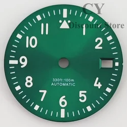 Luminous Multicolor 29mm Watch Dial with Versatile Crown Positions (Green - 1)