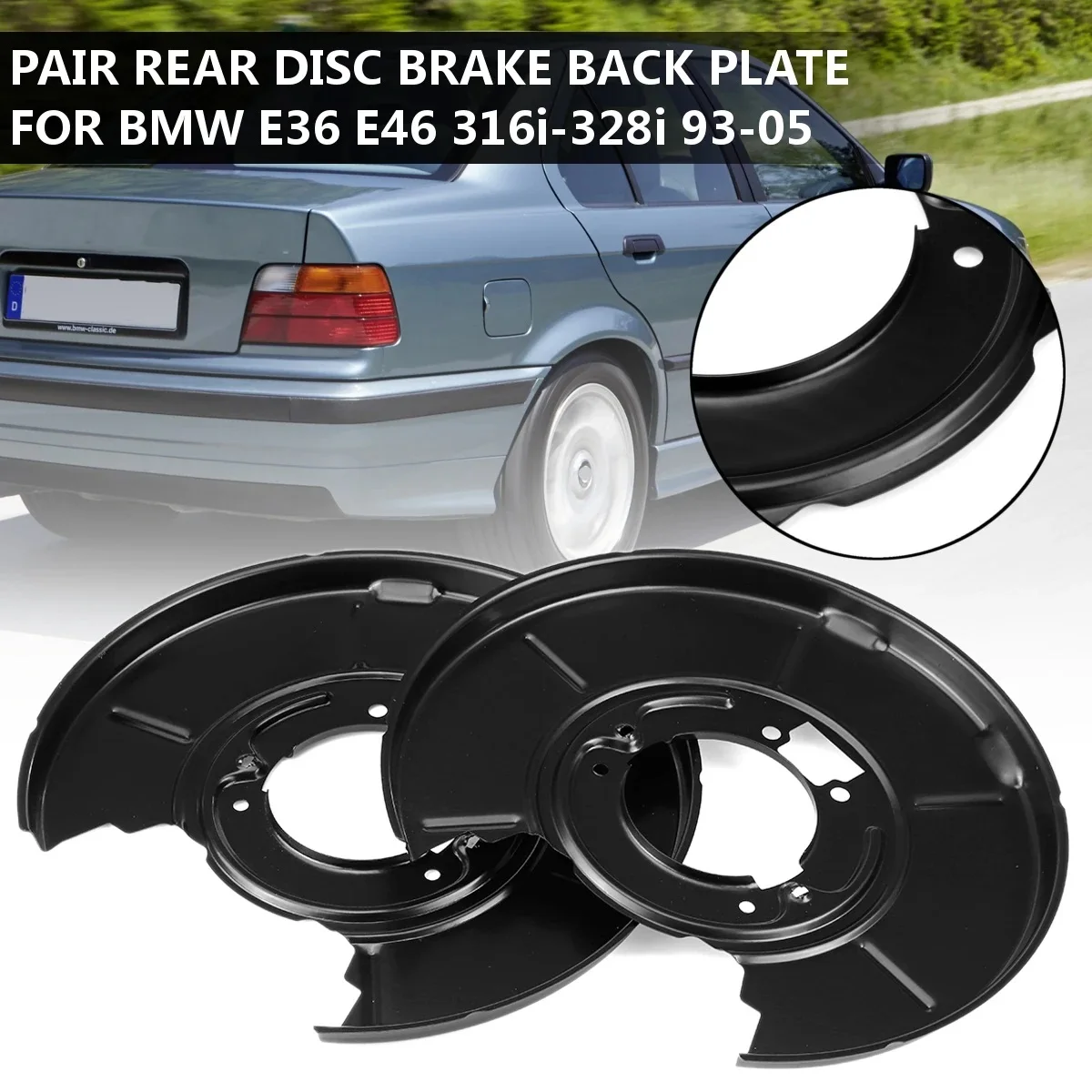 2x Front Brake Disc Dust Cover Plates For BMW 3 Series E46 & Z4 – 300mm – NTY