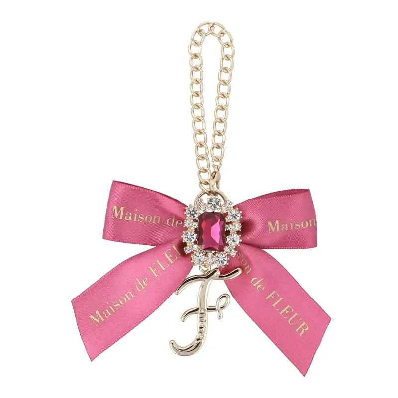 Japanese Style Delicate Rhinestone Pink Small Bowknot Bag Hanging Handbag Pendant Lolita Keychain Female Bag Charms