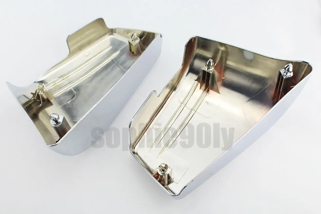 Motorcycle frame fairing battery side covers Chrome For Honda VTX 1800 C VTX1800C 02-04 06-08