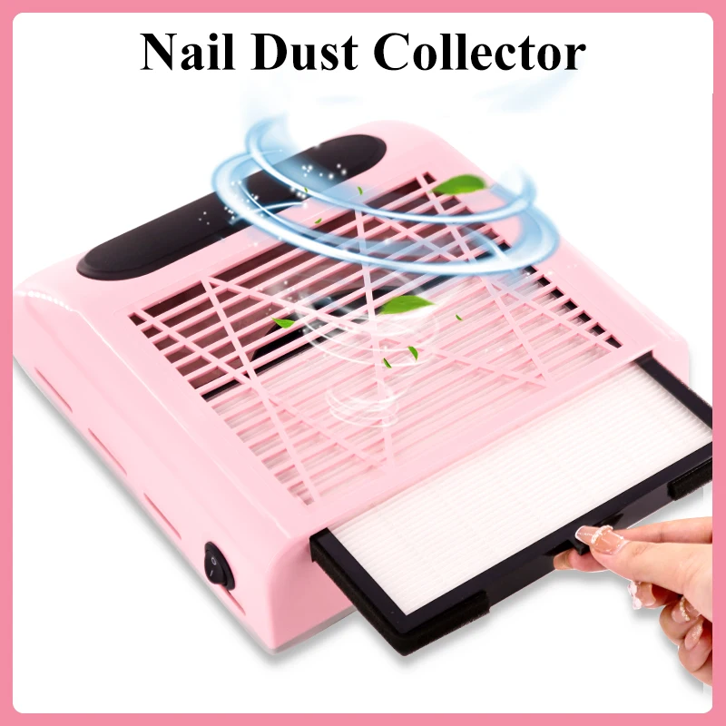 Nail Dust Collector Manicure Machine Tools Strong Power Nail Vacuum Cleaner With Remove Filter Nail Extractor Fan Nail Art Tool 1
