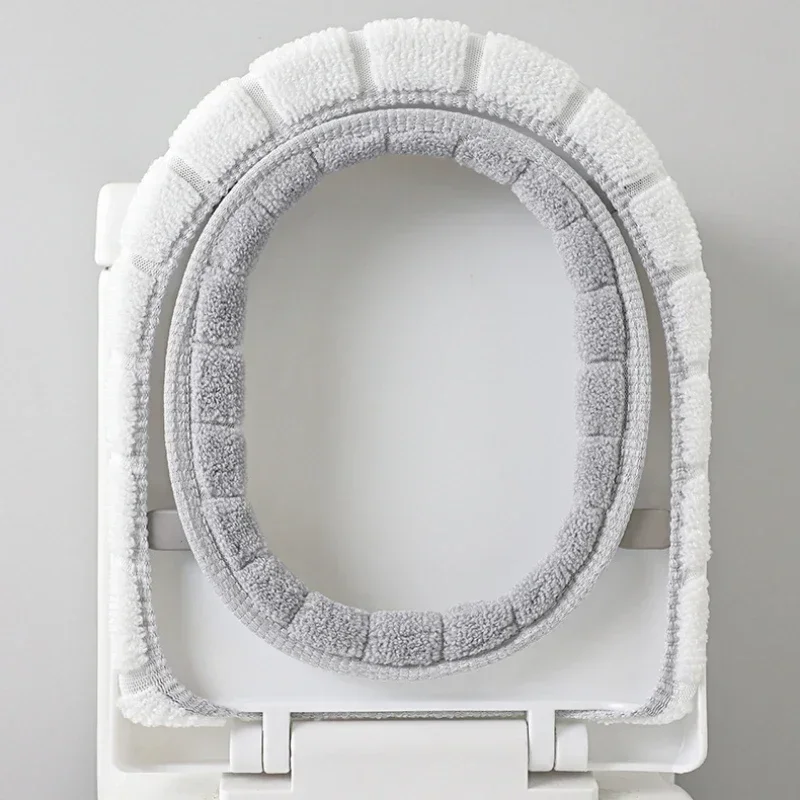 New Winter Warmer Toilet Seat Cover Thick Fleece Comfortable Baby Kids Potty Seats Pad Washable Closestool Warmer Accessories 5