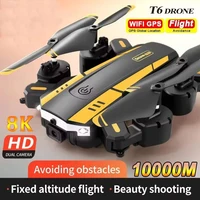 T6 Drone 8K Profesional 4K HD GPS Camera Obstacle Avoidance Aerial Photography Optical Flow Foldable Quadcopter 1KM Universal