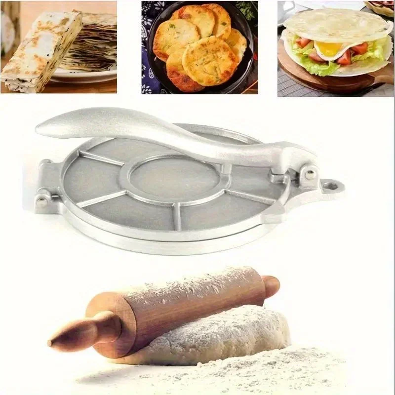 Aluminium Alloy Manual Corn Tortilla Press Maker, Pressing Tools, Kitchen Bakeware, Cooking Accessories, Dough, 16cm