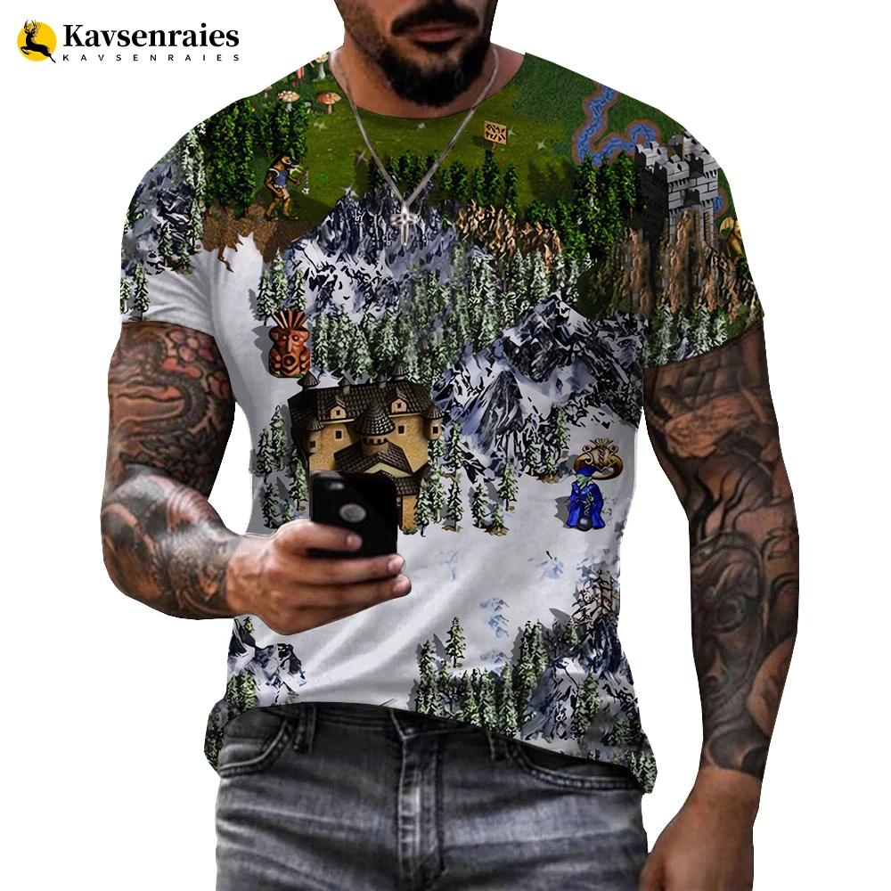 Gioco Heroes Of Might & Magic 3D Print T Shirt Summer Men Women Fashion T-Shirt Oversize Kids Boy Top Tees Girl Hip Hop Camiseta