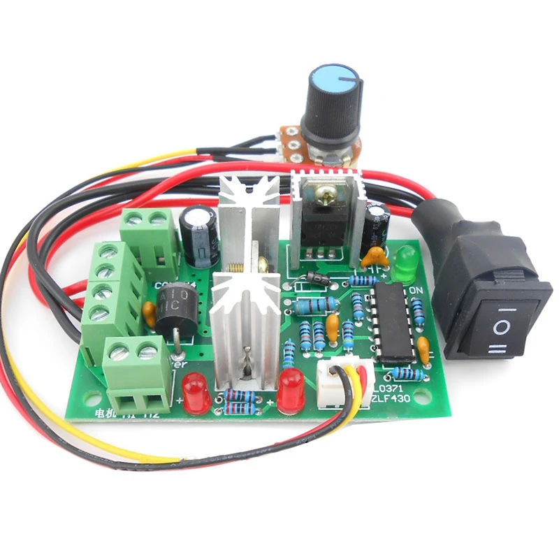 Controlador de velocidad del Motor PWM DC, interruptor regulador de corriente DC 20A, 10-60V PWM DC, 150W, 12V, 24V, 36V, 48V
