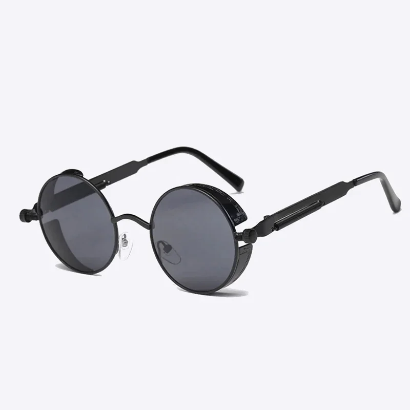 Metall Steampunk Sonnenbrille Männer Frauen Mode runde Brille Marke Designer Vintage hochwertige Brille oculos de sol