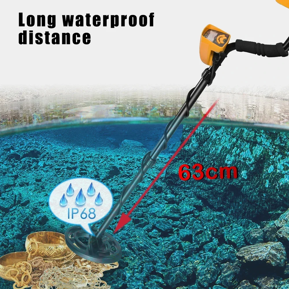 MD6250 Professional Metal Detector High Performance Underground Metal Detector Hunter Underwater Detect Jewelry Coins All
