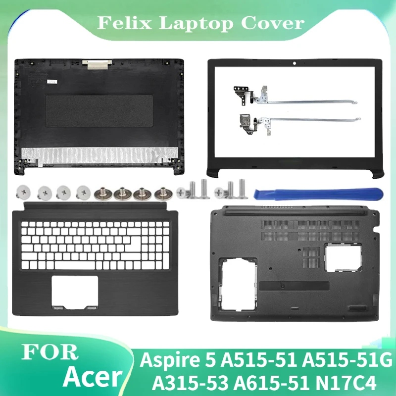 

For Acer Aspire 5 A515-51 A515-51G A315-53 A615-51 N17C4 Laptop LCD Back Case New Cover/Front Bezel/Hinges/Palmrest/Bottom Shell