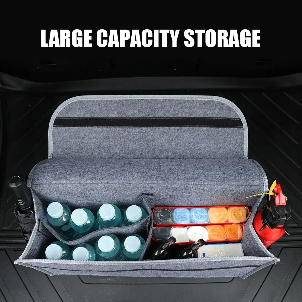 Hot For Ford New Anti Slip Compartment Boot Storage Organizer Tools Car Storage Bag Car Trunk Organizer For Ford Ranger C-M