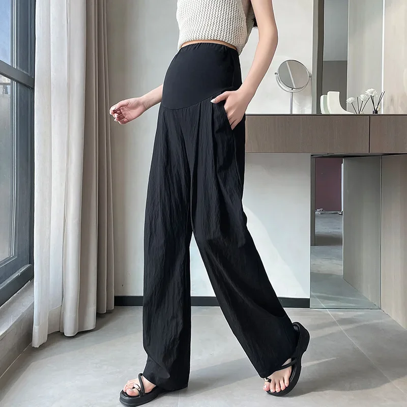 thumbnail image 1 of Pantalones de maternidad informales a la moda, ropa de maternidad de estilo fino para mujeres embarazadas, novedad de 2024, 1 of 4