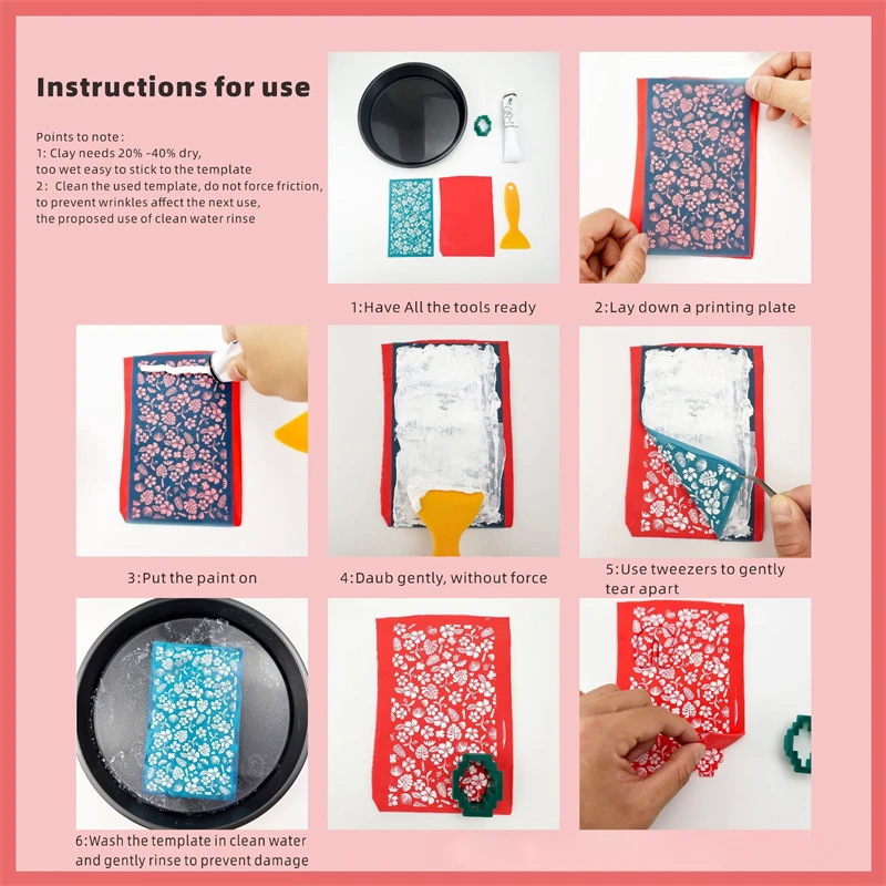 Plantillas Reutilizables De Serigrafía Para Manualidades - Para Hacer Pendientes De Arcilla Polimérica