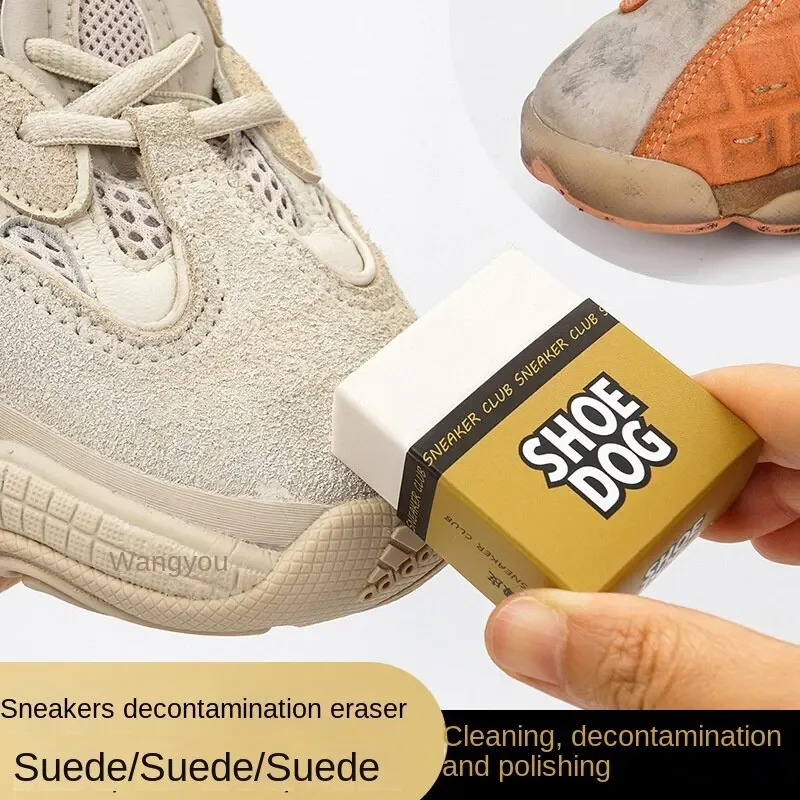 Suede Shoes Eraser Portable Sheepskin Matte Leather Fabric Care Shoes Cleaning Tools Leather Cleaner Rubber Block Shoe Brush 2