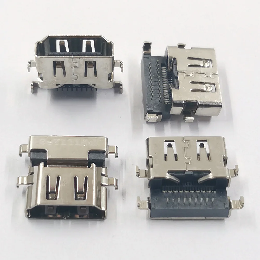 

2-10PCS SMT 19P HDMI Female Socket Jack Connector 19PIN Four-Feet Insert Board For Laptop TV HD-Interface
