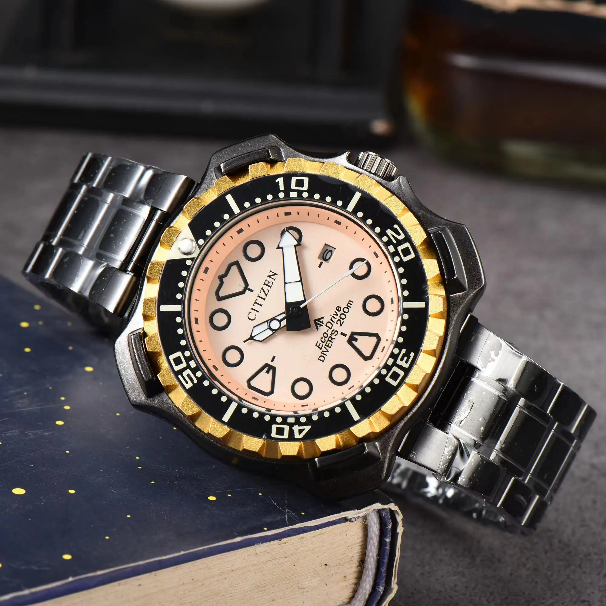 CITIZEN Men's Luxury Watch Quartz Chronograph Fashion Calendar Stainless Steel Watch Sports Waterproof Men's Watch Clock Man