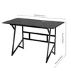 Home Office Gaming Desk with K-shaped Steel Legs, Laptop Computer Desk with Cable Management Hole, Study Room Corner Table 6