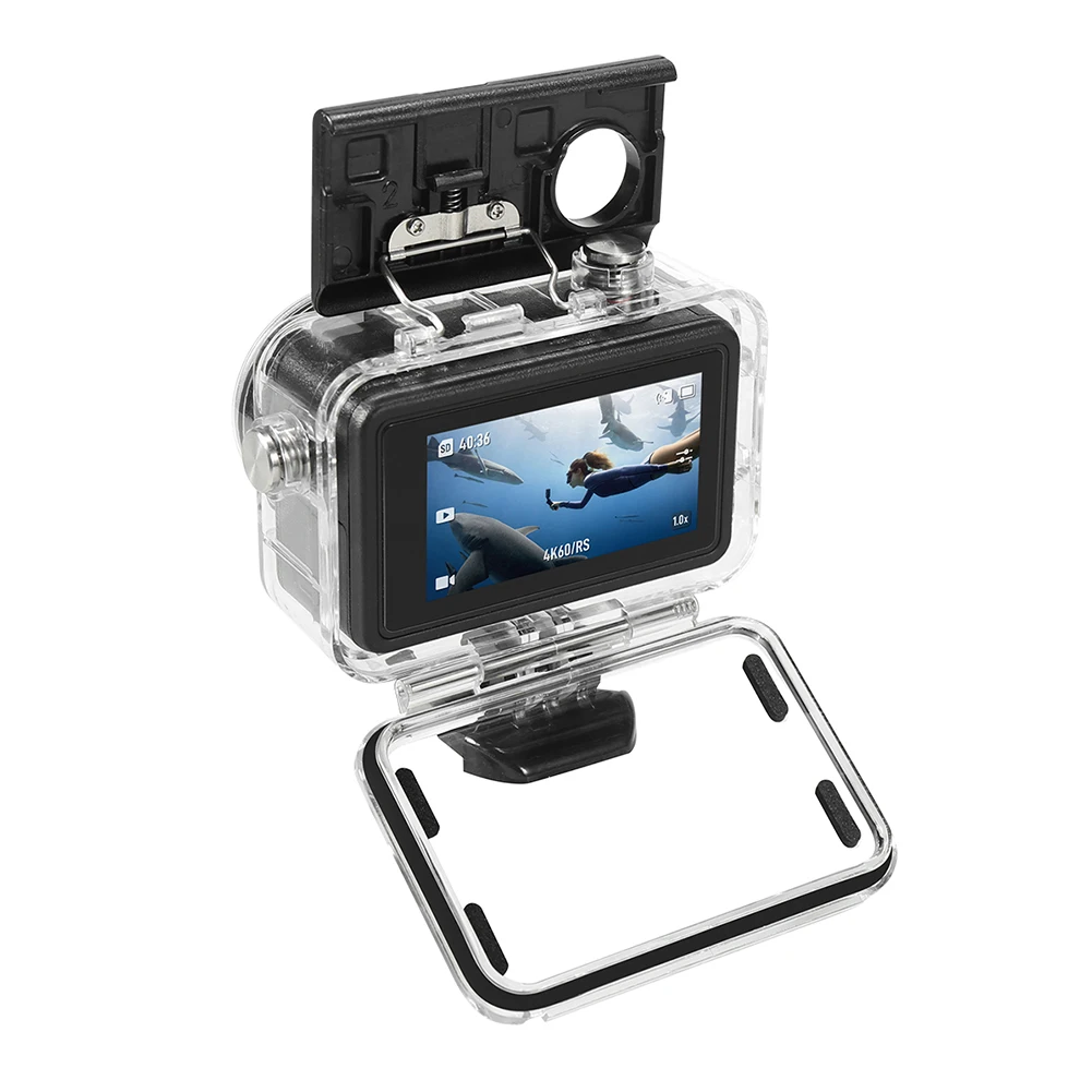 60M Waterproof Case Diving Housing Case with Anti-Fog Underwater Dive Housing Action Camera Accessory for DJI Osmo Action 5 Pro/4/3 Camera Accessories