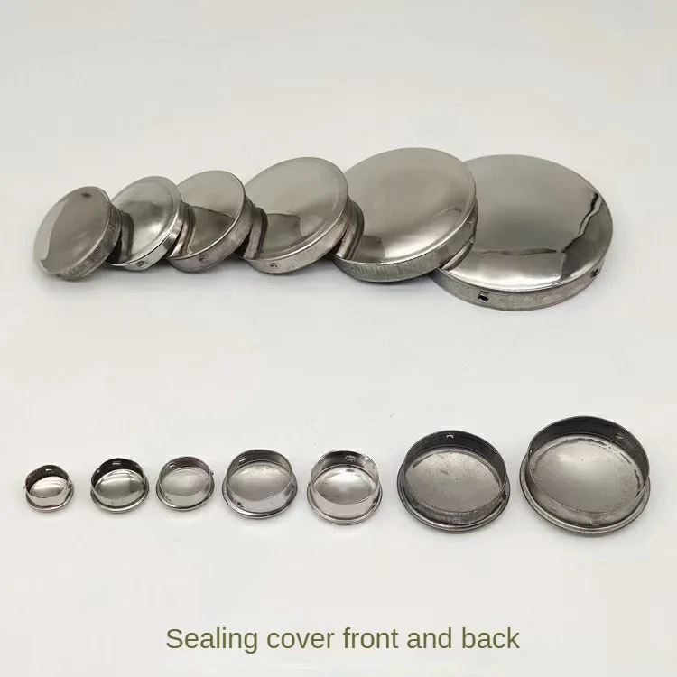 10pcs 304 Stainless Steel Tube Fast Sealing Cover Round Pipe Plug Cap Pipe Fittings pipe plug cap