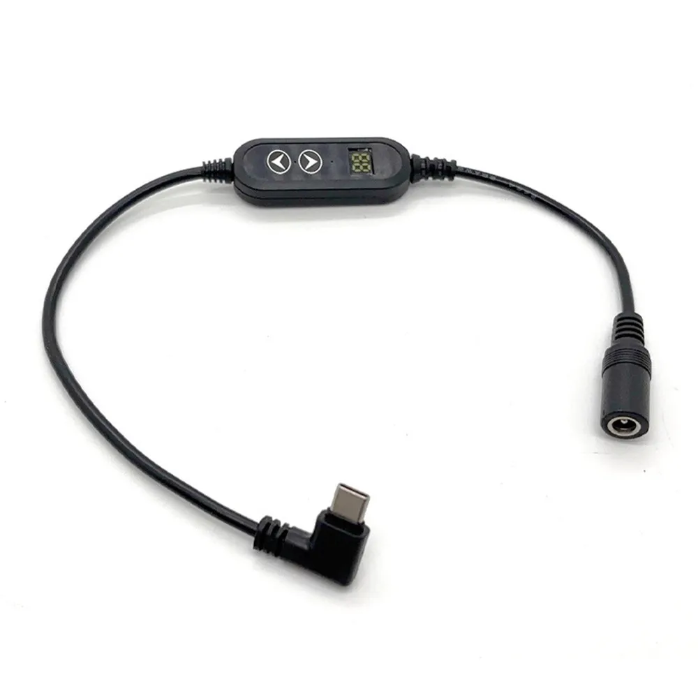Versatile USB-C to DC Power Boost Adapter Cable with Adjustable Voltage