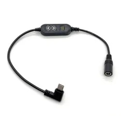 Versatile USB - C to DC Power Boost Adapter Cable with Adjustable Voltage - 2 Pieces (Black Color)