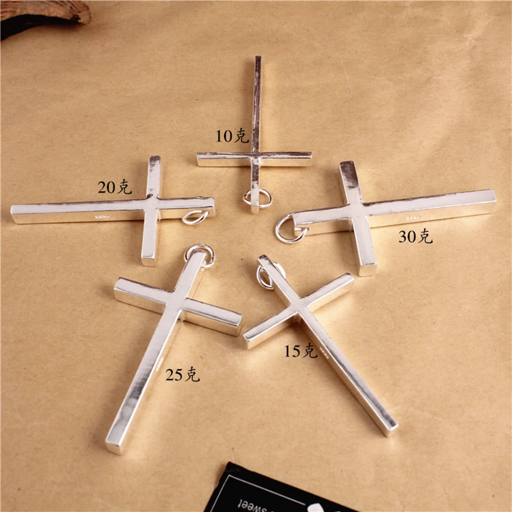 9999 silver jewelry handmade soild pure silve pendants real silver crossing pendant 10g-30g for accessories