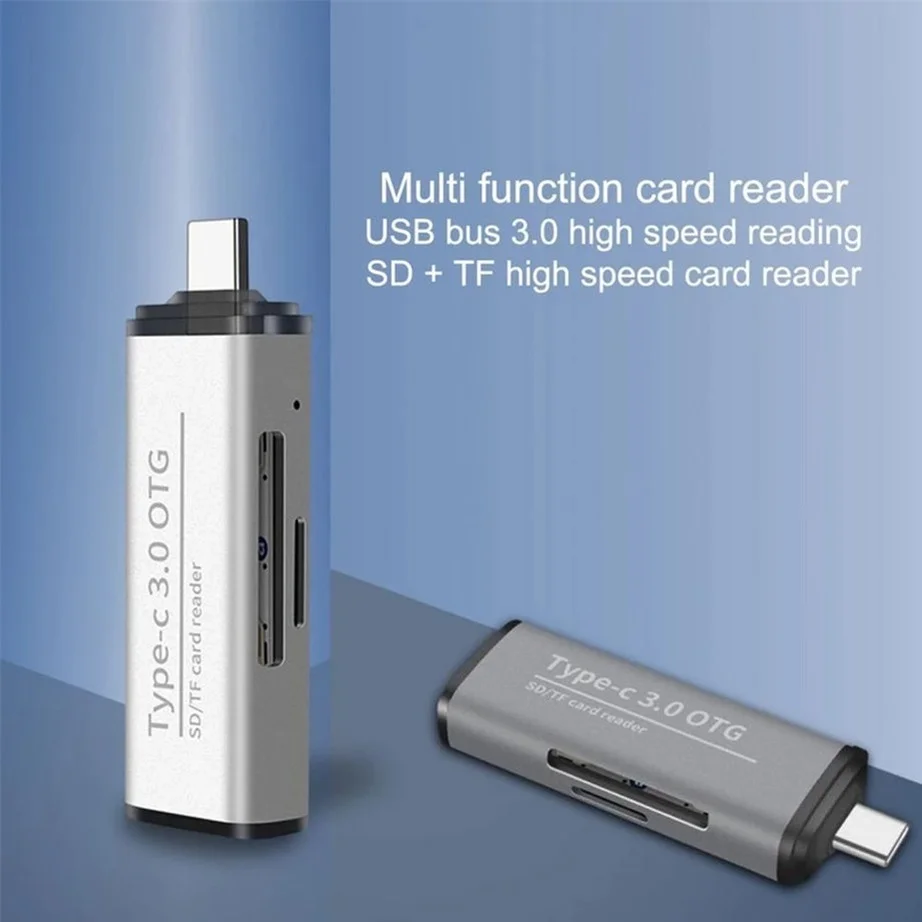 USB Card Reader 2 in 1 Type C USB 3.0 To SD Micro SD TF Adapter For Laptop Phone OTG Cardreader Smart Memory TF Card Reader