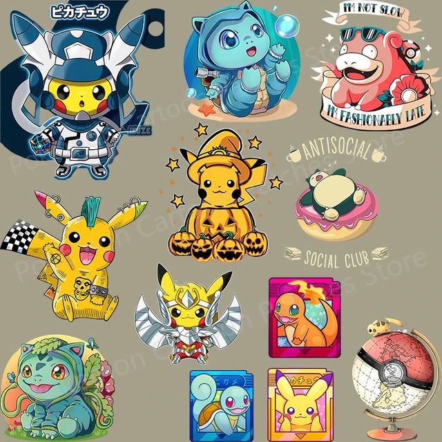 Pokemon Pikachu Patches for Clothing DIY Children's T-shirt