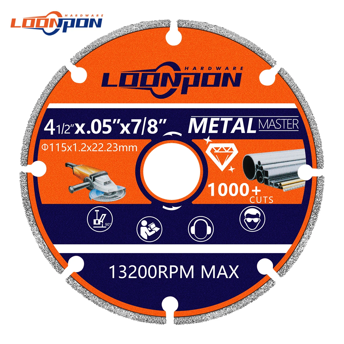 115mm Vacuum Brazed Diamond Saw Blade Circular Cutting Disc for Steel Metal Stone Cast Iron Rebar Aluminum Aperture 22.23 mm10mm