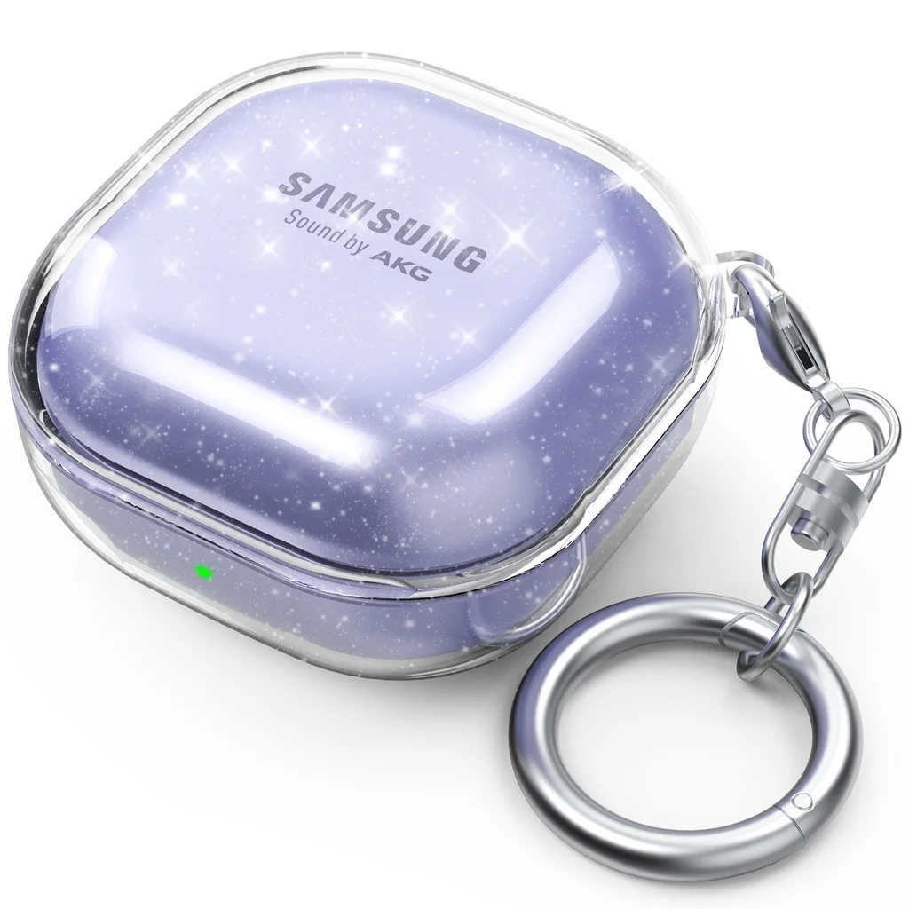 Cover In Tpu Trasparente Lucido Con Portachiavi Per Samsung Galaxy Buds 2 Pro / Buds Pro / Buds 2 / Buds Live Case