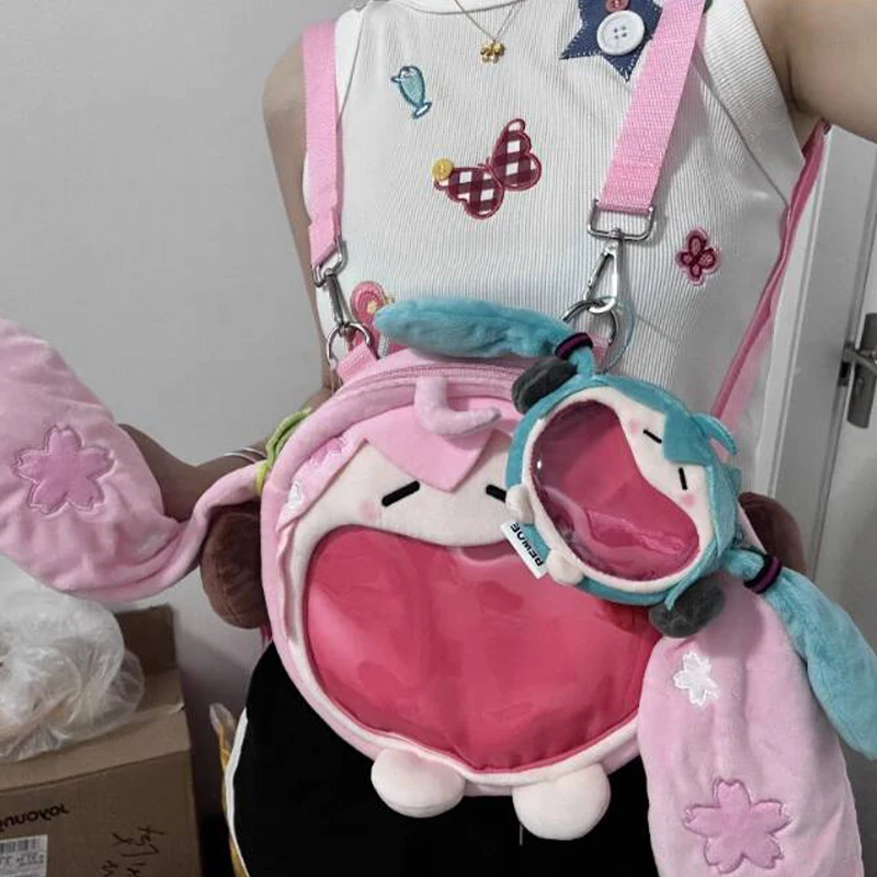 Kawaii Anime Plush Backpack with Large Capacity