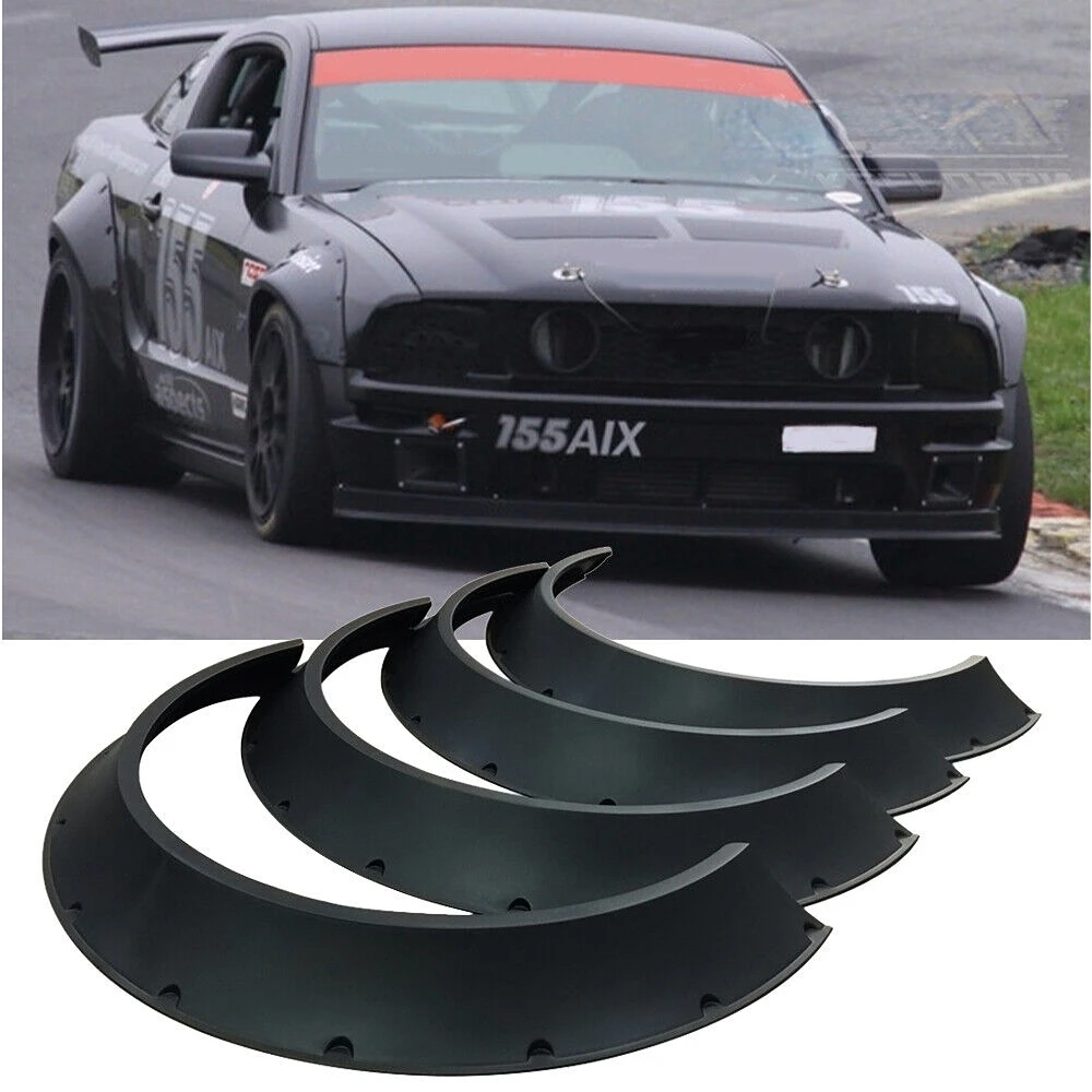 

LAICY 4PCS for Ford Mustang GT 2003-2021 Fender Flares Wide Body Kit Wheel Arches Protector Cover Mudguards Car Accessories