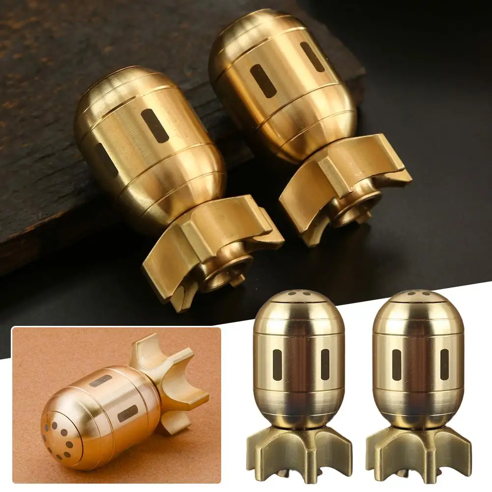 

Creative Small Bomb Fingertip Gyro Brass EDC Spinner Fun Fashion Adult ADHD Toy Decoration Autism Decompression Gift Office U3V1