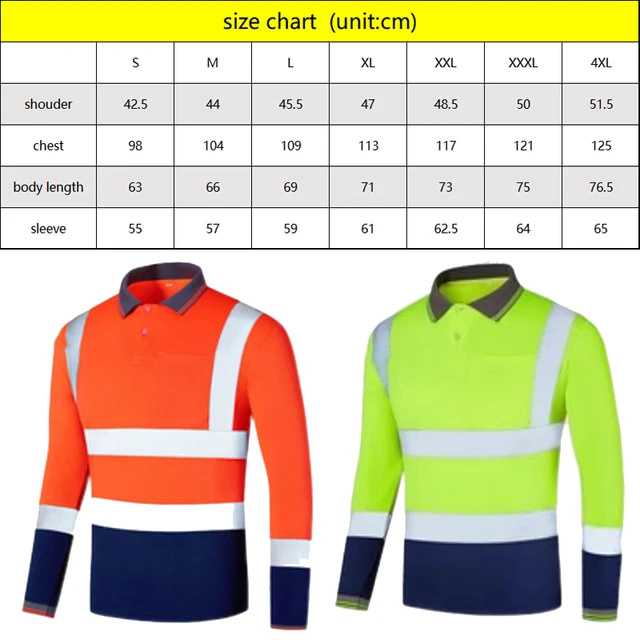 High Visibility Safety Long Sleeve Shirt