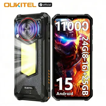 OUKITEL WP53 PRO 11000mAh Battery Rugged Smartphone, 24GB+256GB Cell Phone, Android 15 NFC 50MP Main Camera Mobile Phone