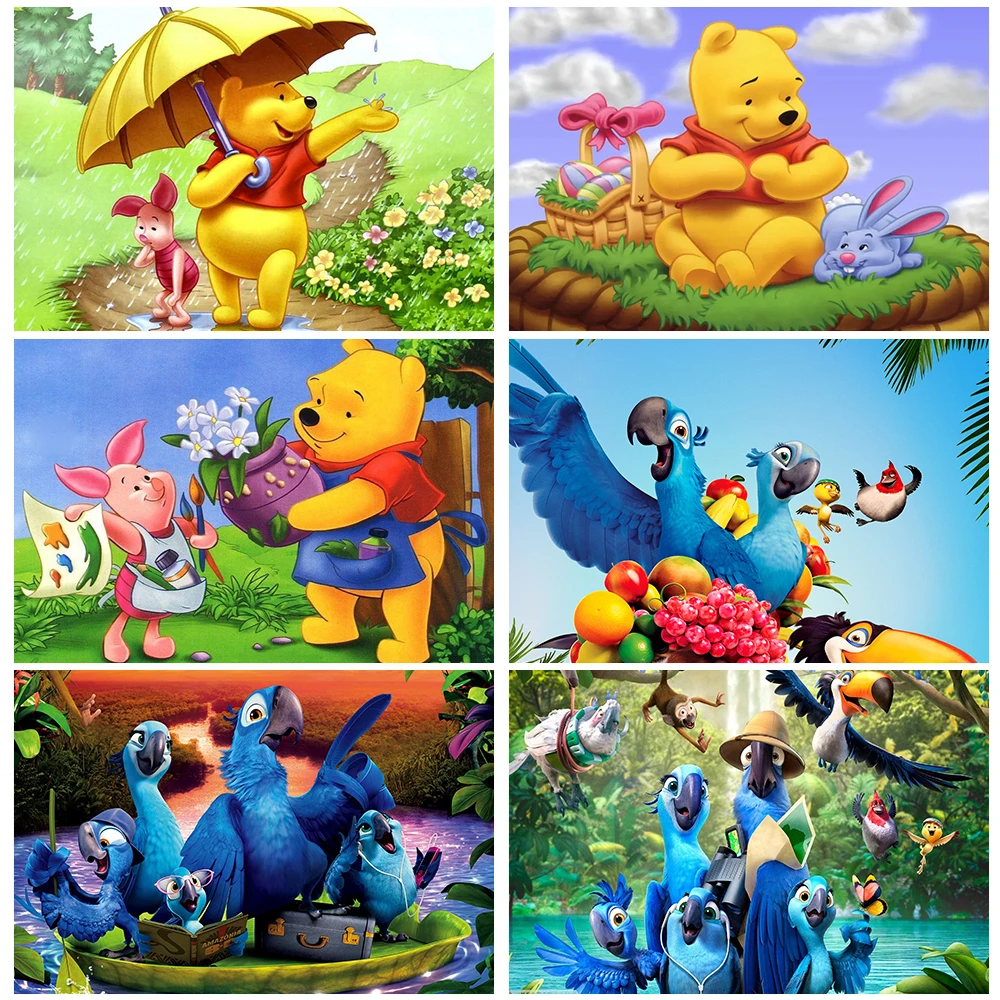 Disney Rio 5D DIY Diamond Painting Cartoon Winnie The Pooh Embroidery Mosaic Cross Stitch Home Decor Gift |