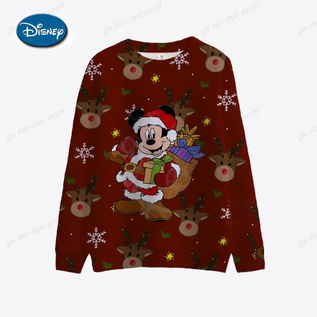 thumbnail image 1 of Sudadera de animación de Disney Mickey Mouse para hombre, sudadera de moda de otoño para niños y niñas, sudadera con estampado 3D de Navidad para mujer, 1 of 5