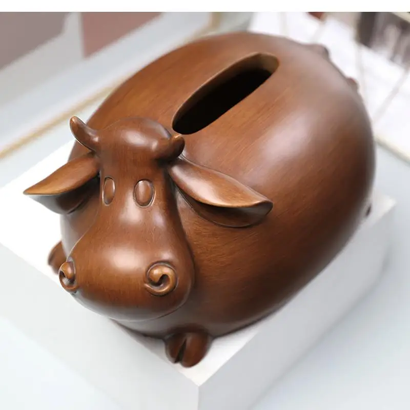 

Cartoon Creative Cow Tissue Box Storage Decoration Decoration Living Room Coffee Table TV Cabinet Drawer Home Decoration