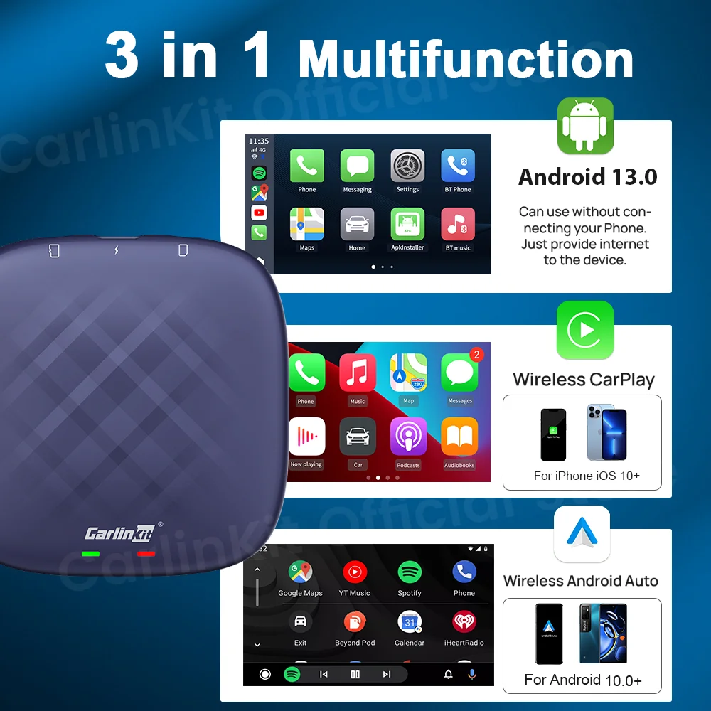 CarlinKit GPS ÷  ÷    , ȵ̵ 13 Ʈ ī÷, Ai ڽ, ȵ̵ ڵ  ī÷, QCM6125, 8G128GB
