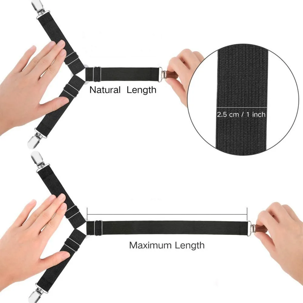 Sheets fitted sheets four-corner adjustable elastic fixing clips tablecloth sofa covers metal fixed bed sheet clips Bed Sheet Clips