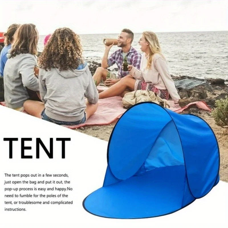 Outdoor Single Automatic Pop Up Beach Tent Outdoor Camping Portable Tent Sea Summer Sun Shelter Tents Ultralight Tent Roof Tent